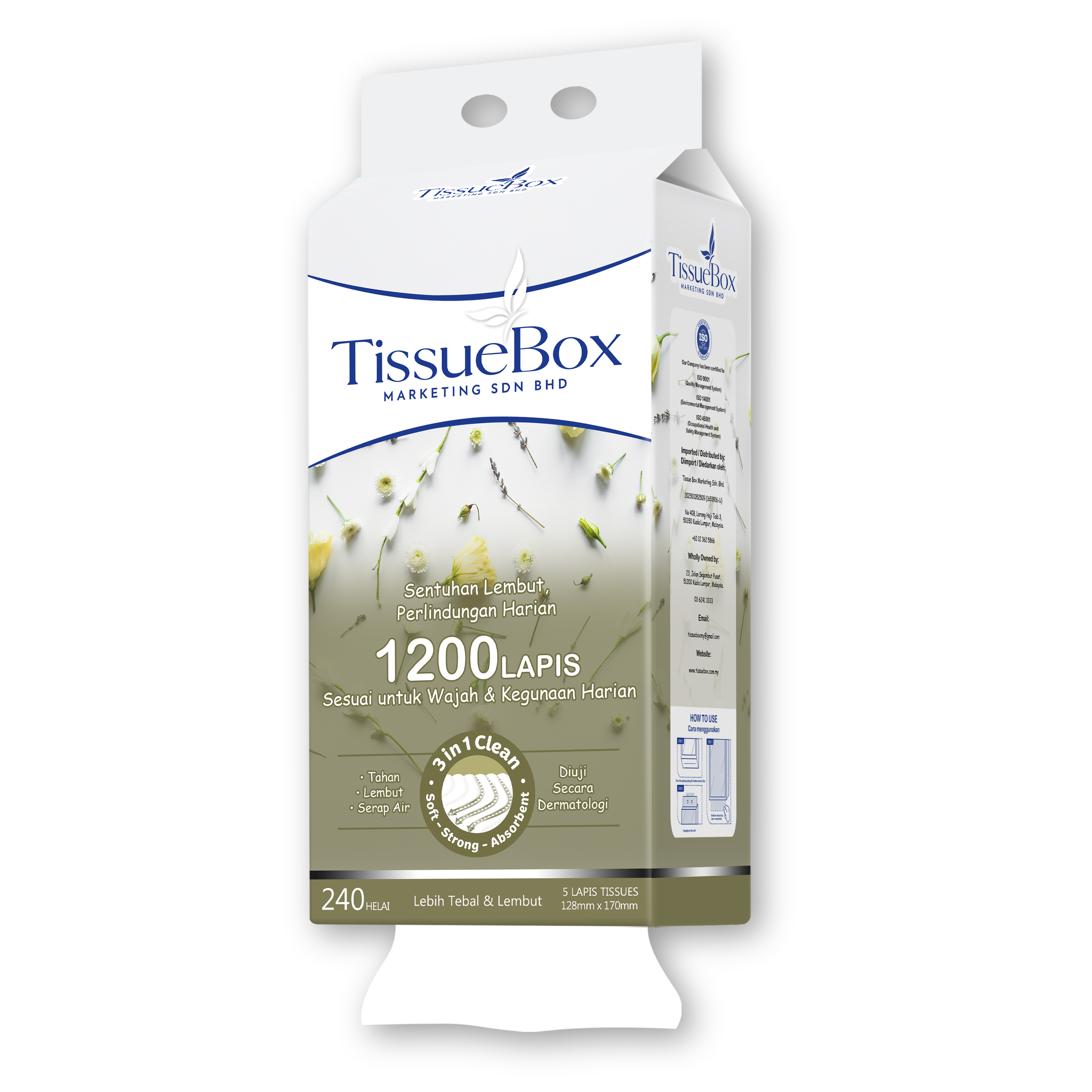 5ply Hanging Tissue 1200