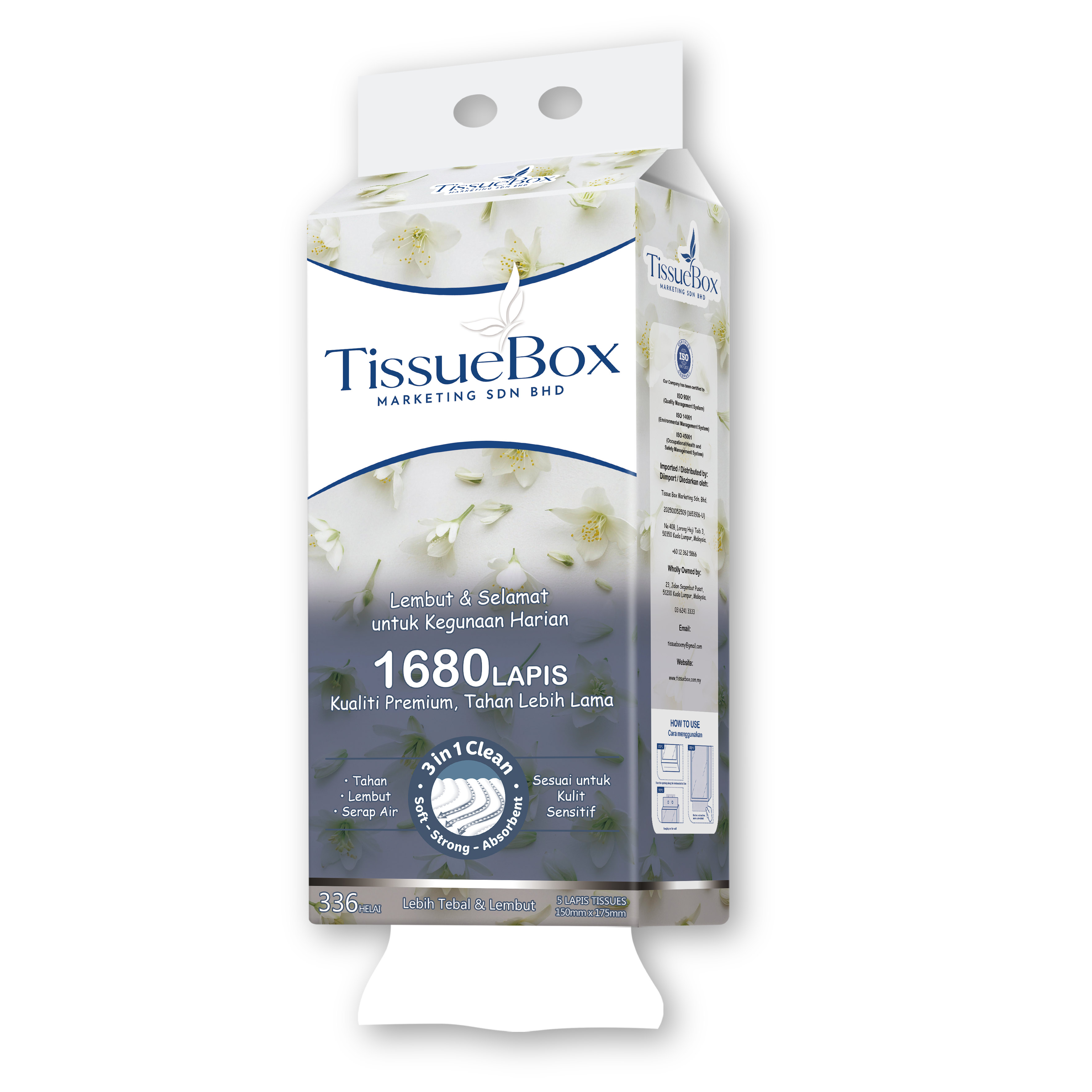 5ply Hanging Tissue 1680