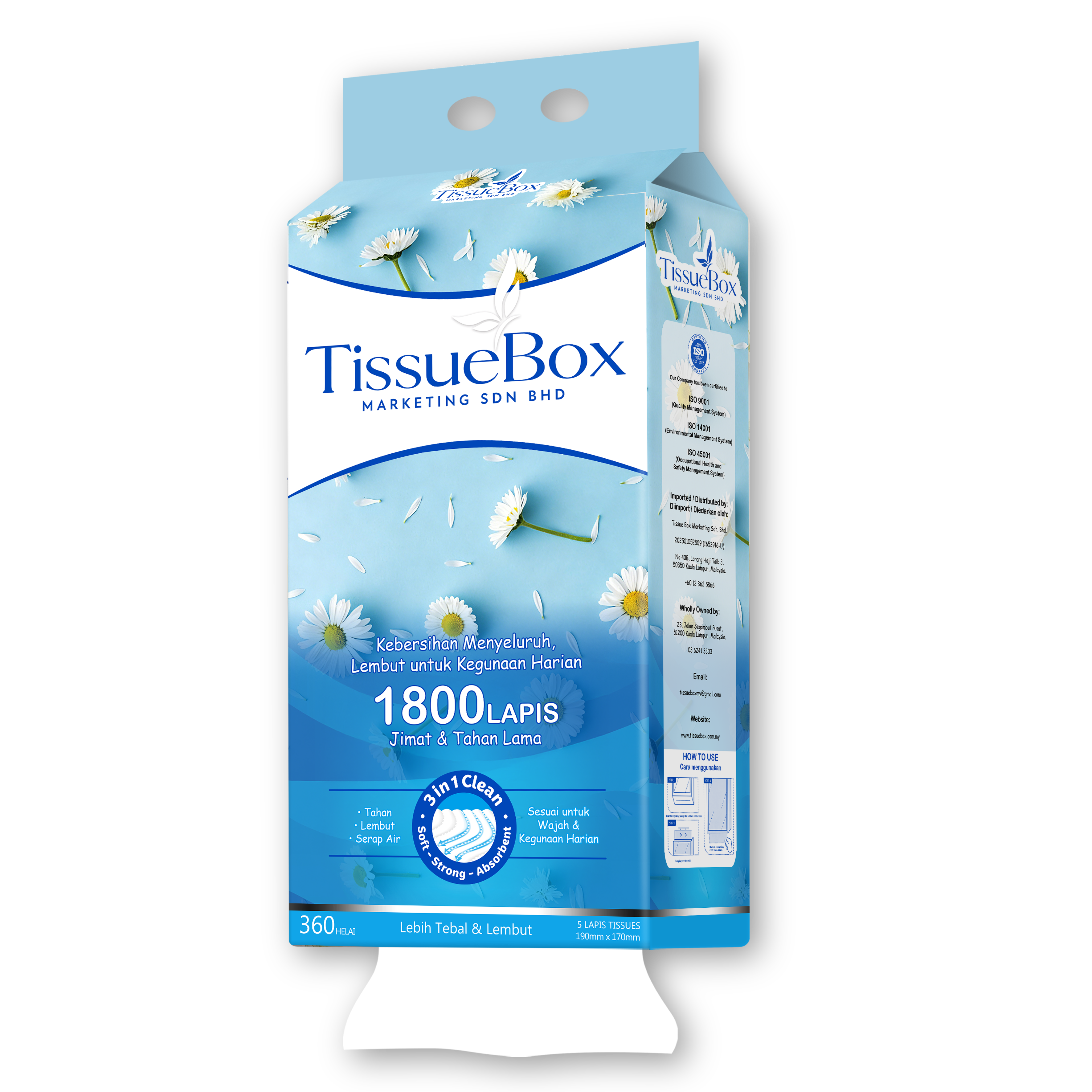 5ply Hanging Tissue 1800
