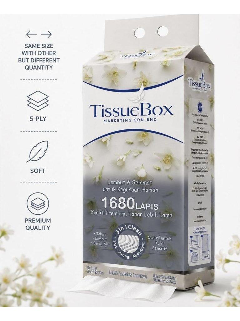 5ply Hanging Tissue 1680