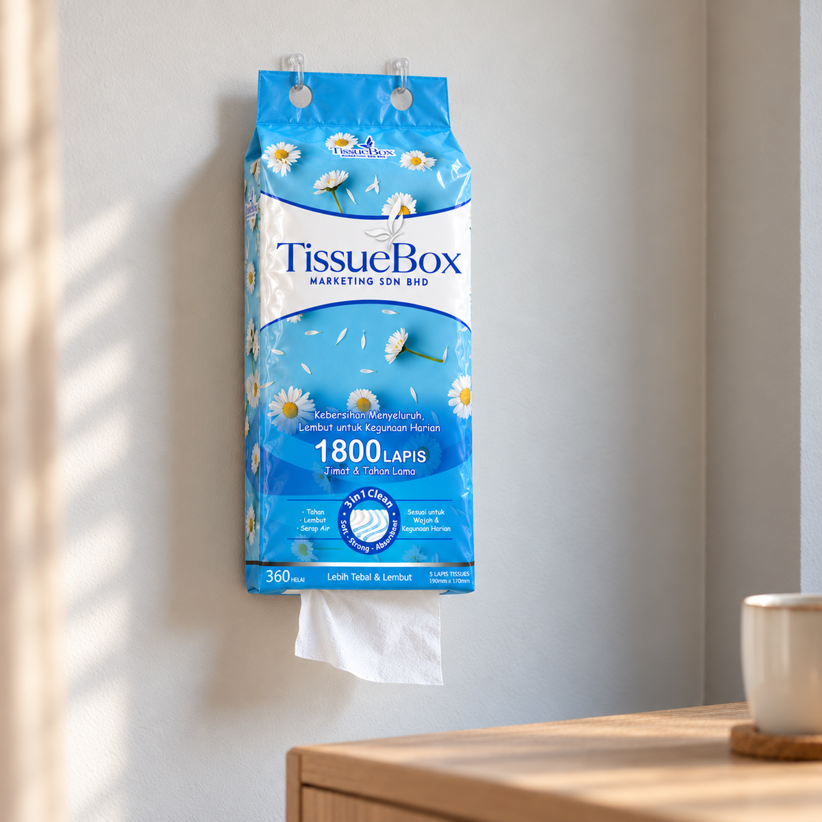 5ply Hanging Tissue 1800