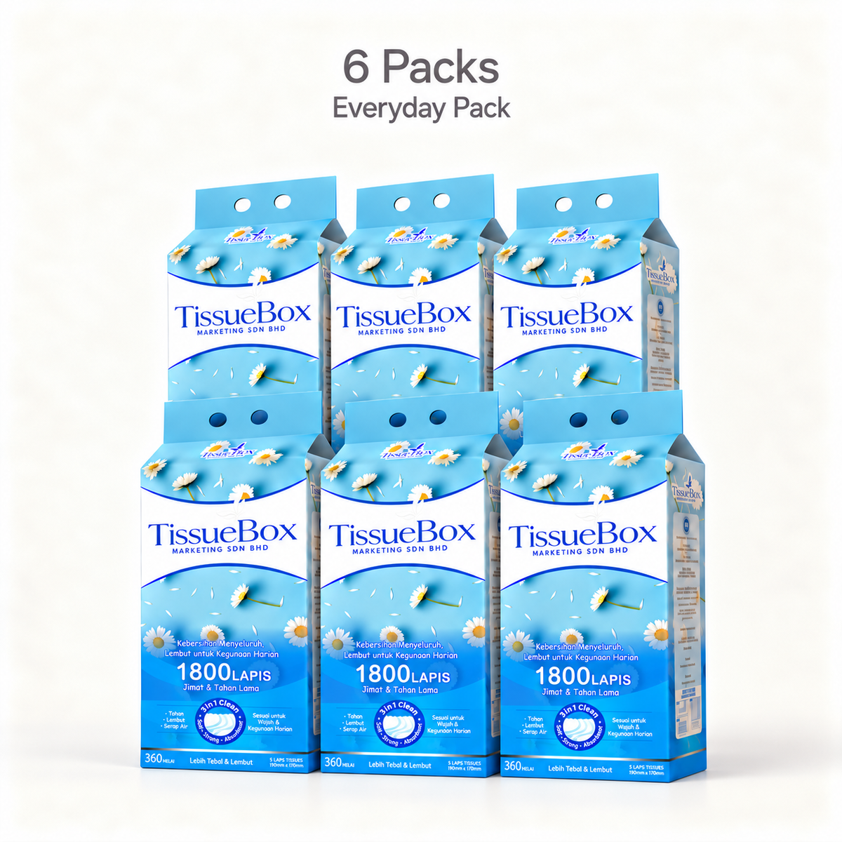 5ply Hanging Tissue 1800